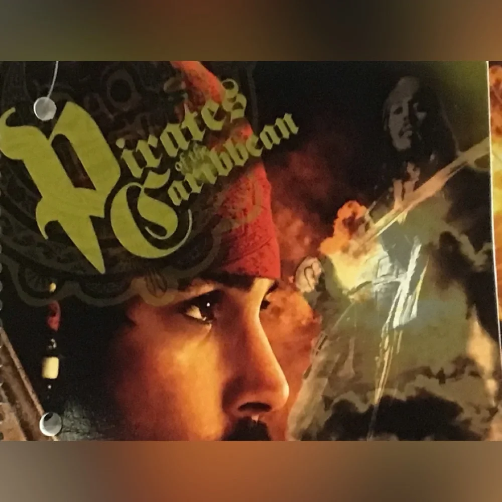 Pirates Caribbean notebook & spiral notebook Johnny Depp & Orlando Bloom